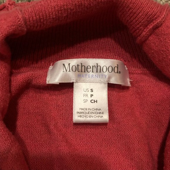 Motherhood Maternity Sweater Long Sleeve Shirt Pink - Picture 3 of 4